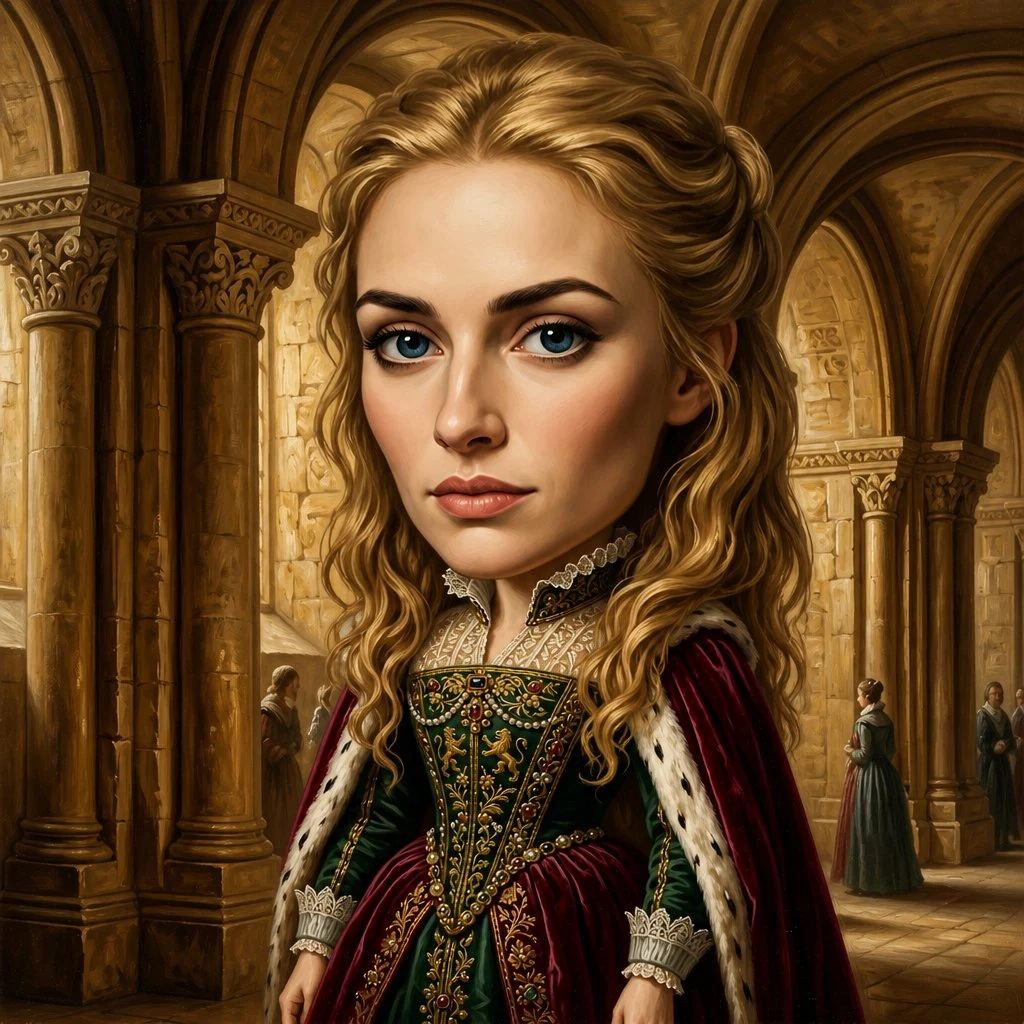 Princess Face Big Head Art portrait visual