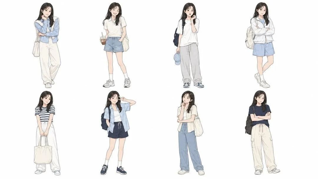 Professional Character Design Sheet with sequential panels, cinematic framing, and clear storytelling layout