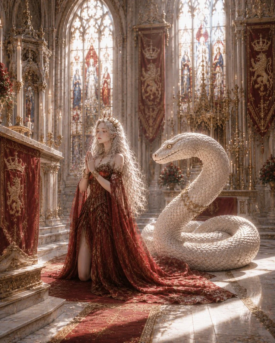 Queen and White Serpent Cathedral with social-ready composition, lifestyle framing and shareable visual storytelling
