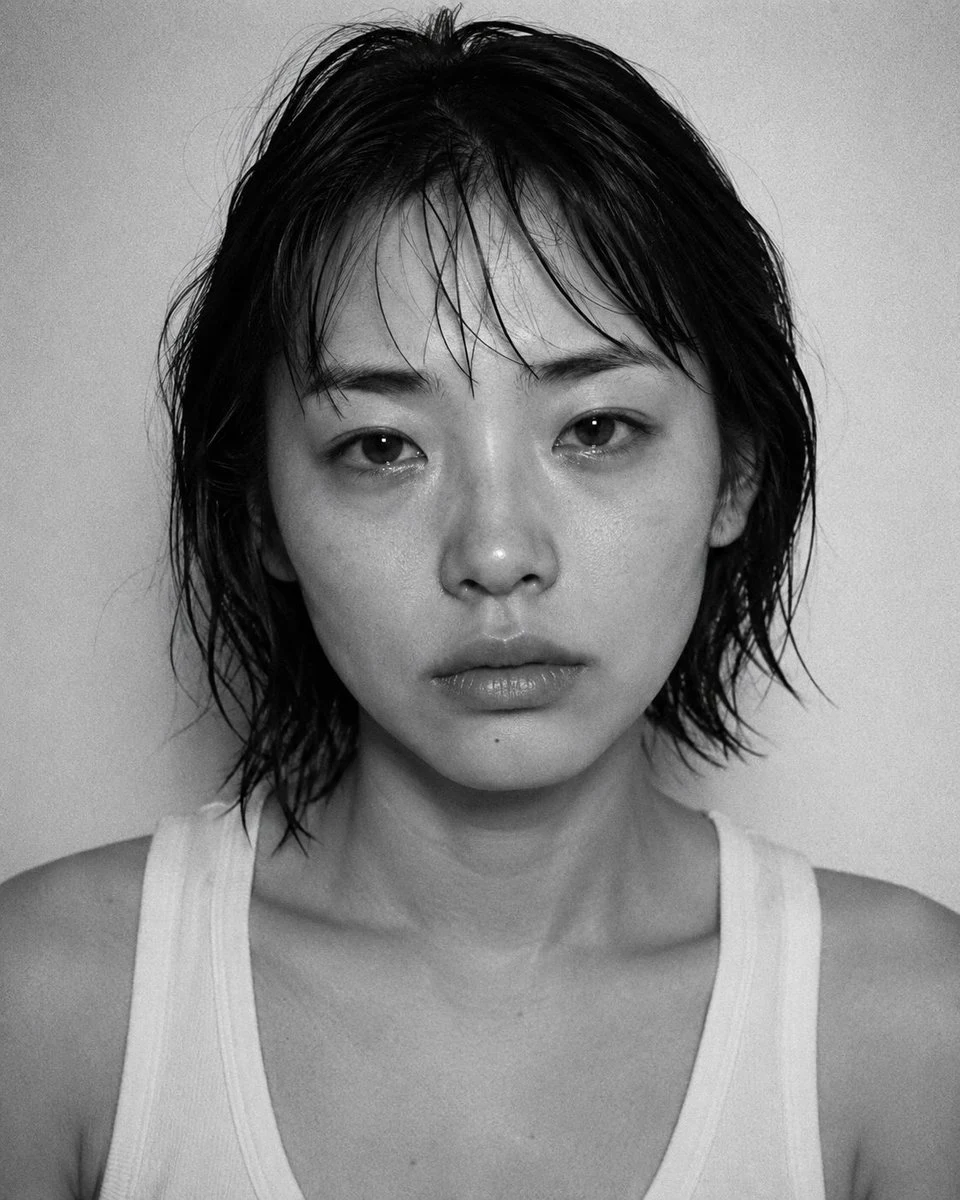 Raw Black and White Film Portrait portrait visual