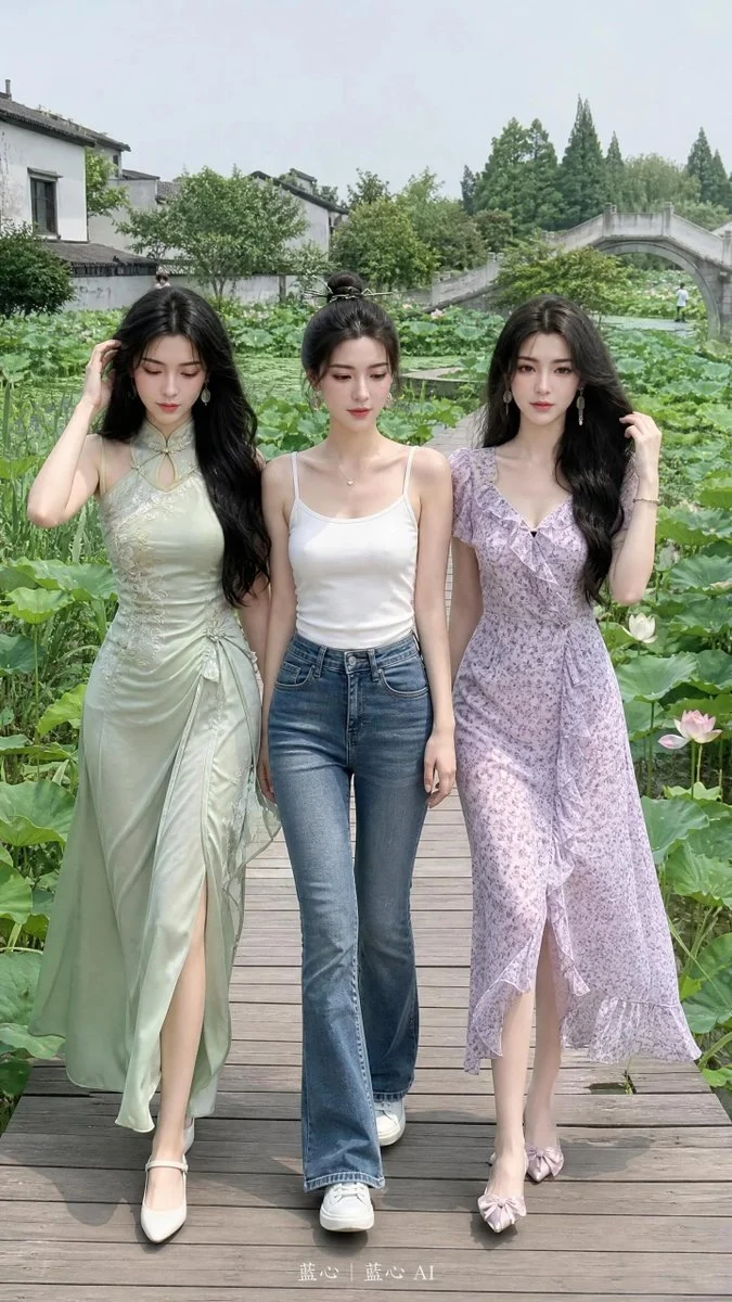 Realistic Countryside Lotus Pond Snapshots with polished social media composition, clear subject focus and share-ready visual styling