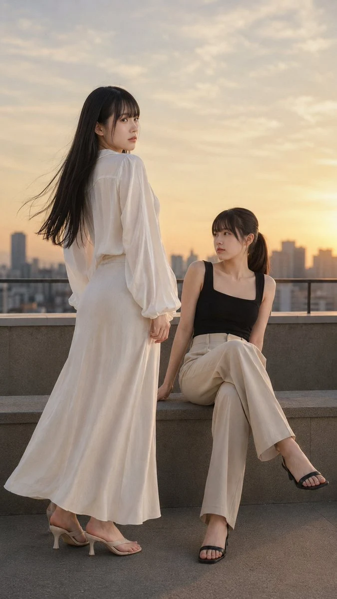 Realistic East Asian Street Portrait social media visual