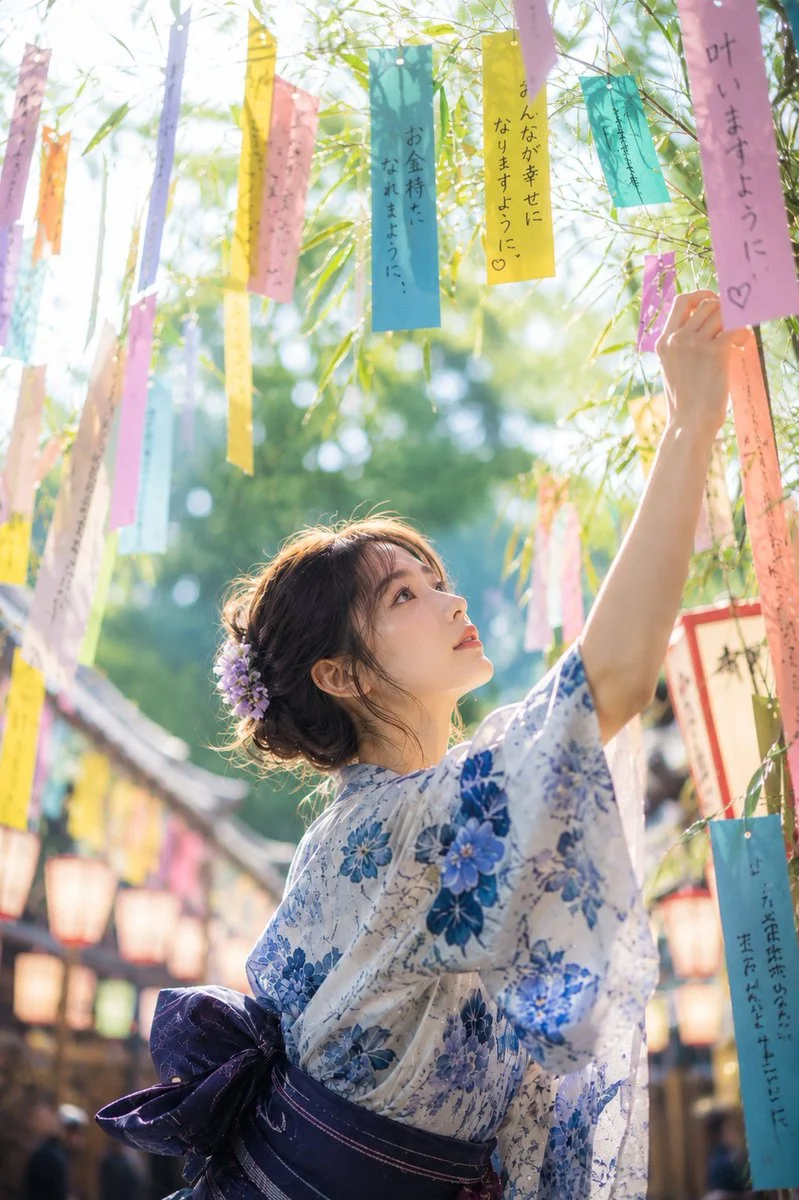 Star Festival Yukata Portrait with social-ready composition, lifestyle framing and shareable visual storytelling