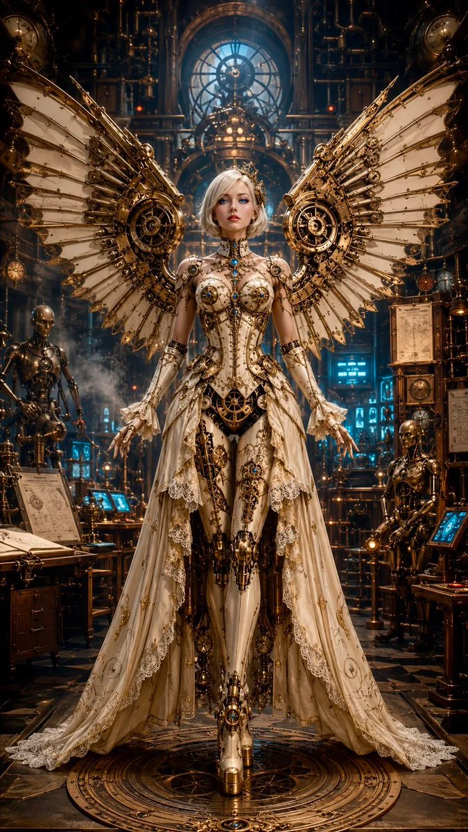 Steampunk Automaton Female Portrait portrait visual