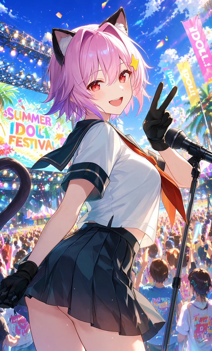 Summer Idol Catgirl Festival social media visual