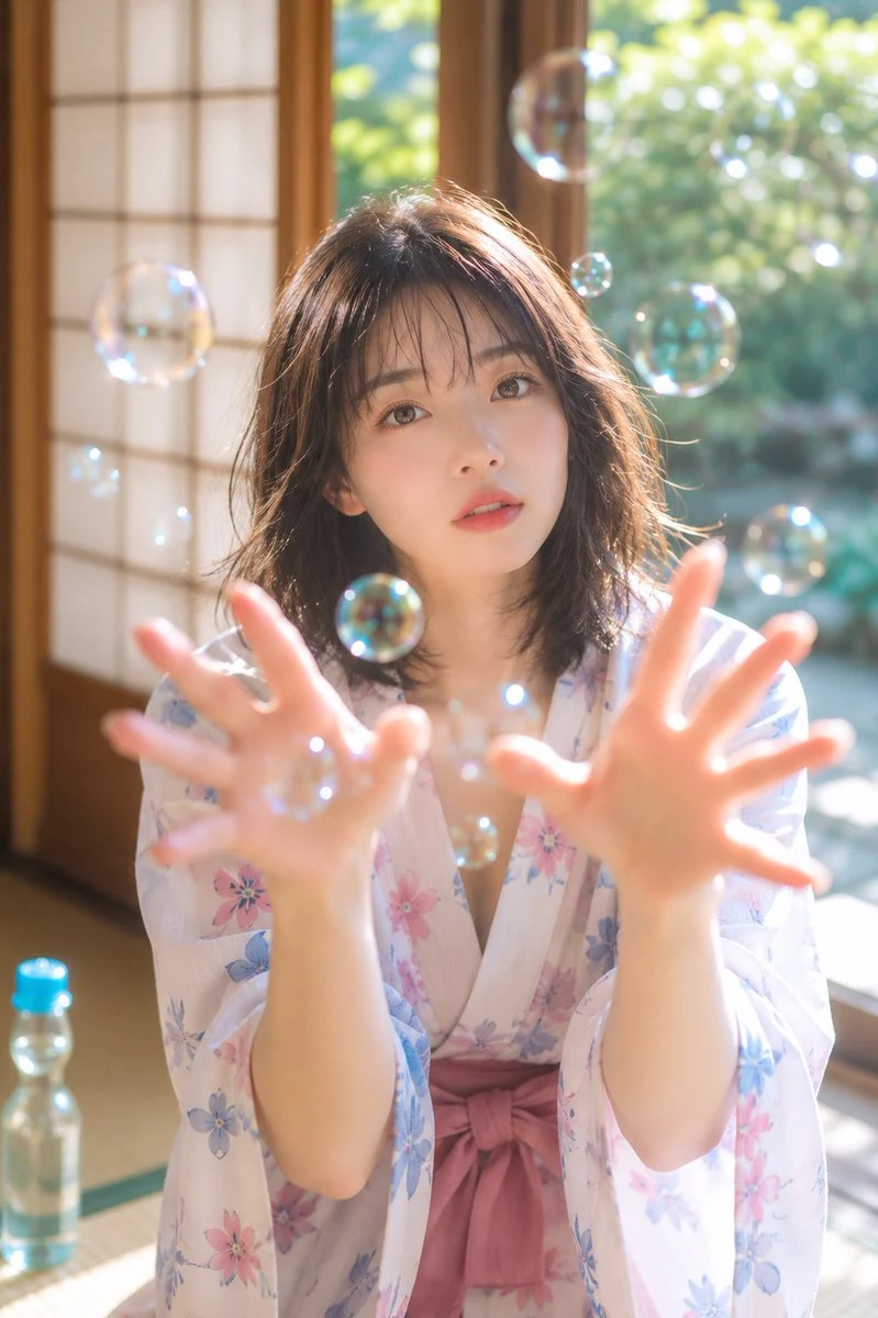 Summer Japanese Yukata Portrait social media visual