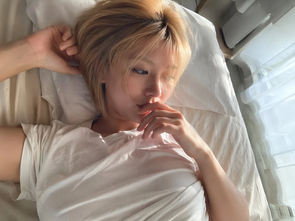 Sunlit Morning Bed Portrait portrait visual