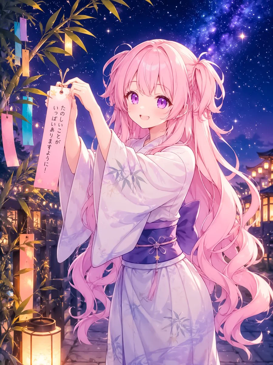 Tanabata Anime Character Illustration with character-focused concept art, game-ready styling and detailed fantasy design