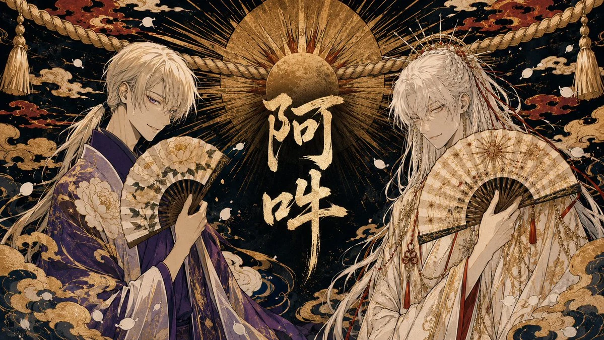 Twin Deity Anime Calligraphy Art with social-ready composition, lifestyle framing and shareable visual storytelling
