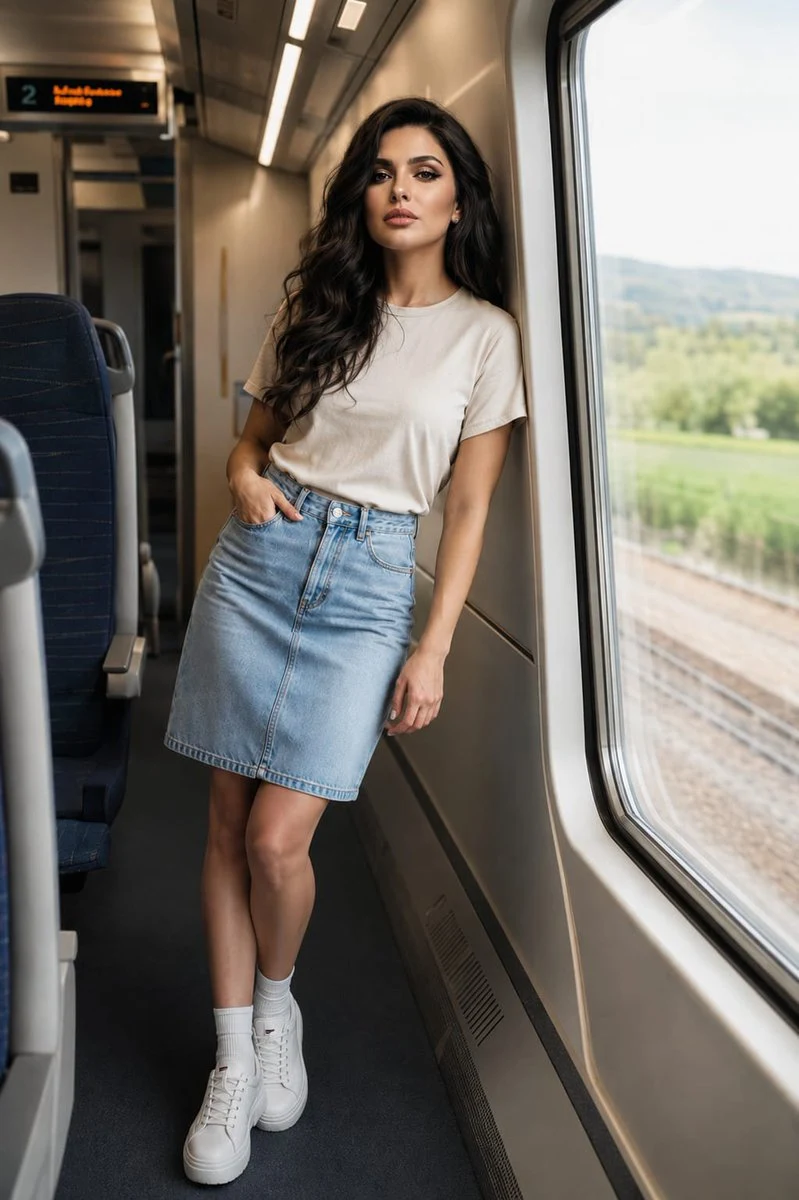 Ultra Realistic Train Portrait social media visual