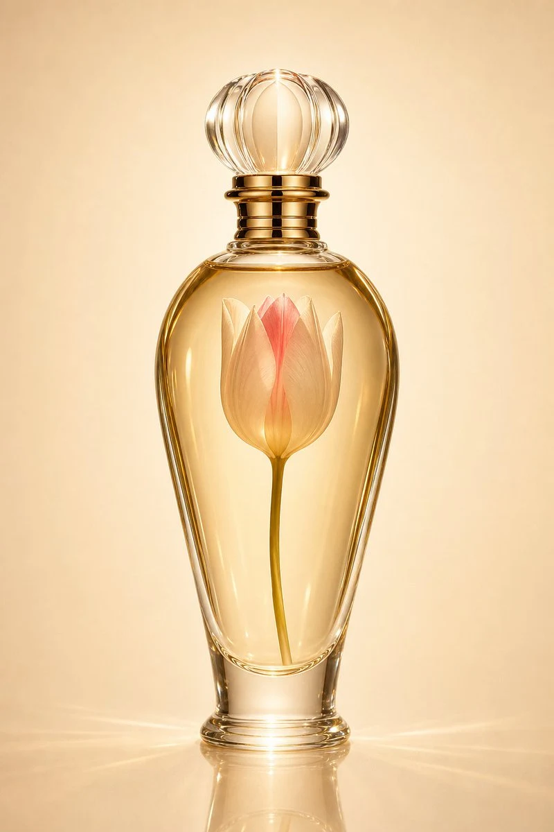 Unbranded Luxury Perfume Bottle Poster ad creative visual
