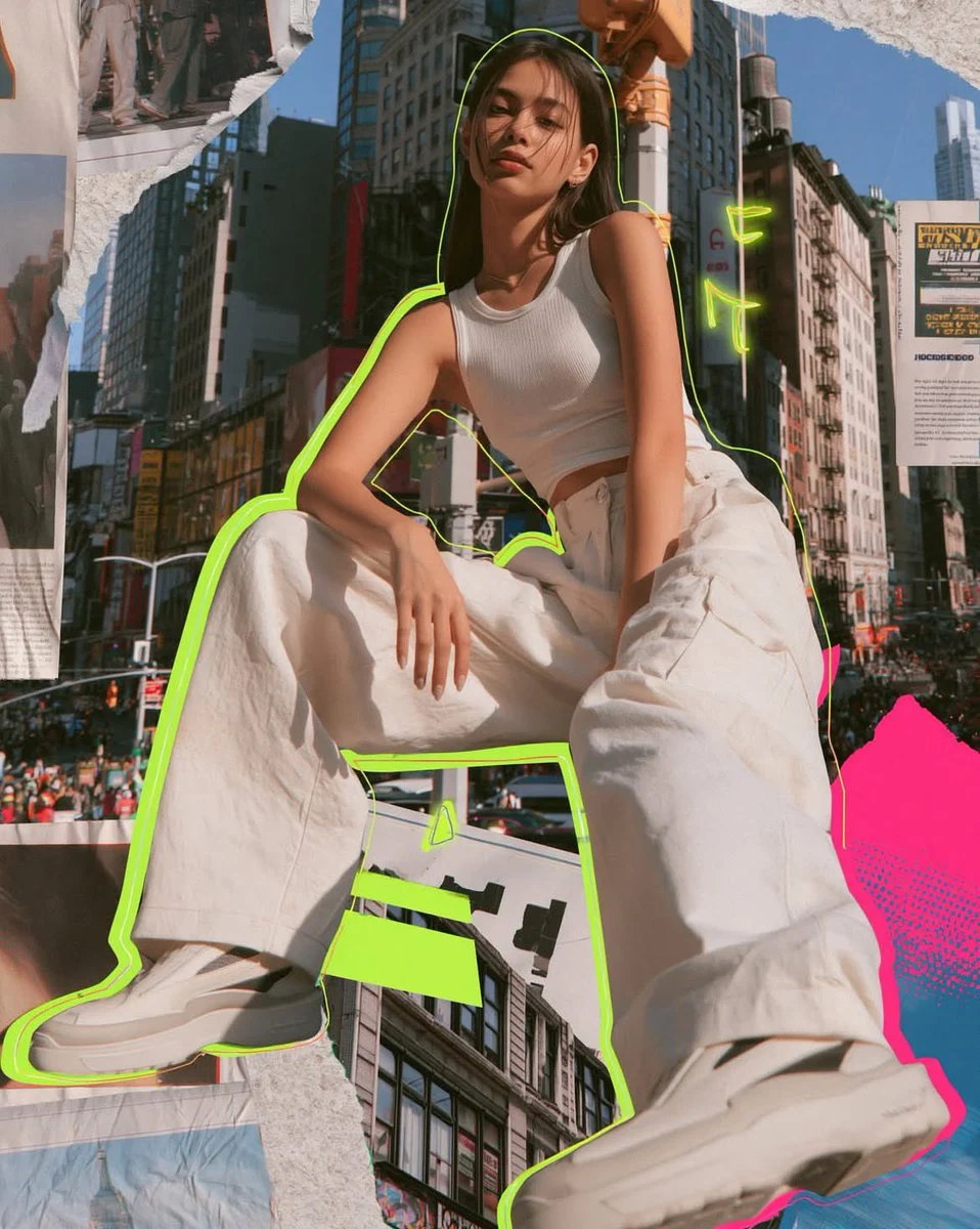 Urban Mixed Media Collage with campaign-ready composition, brand-focused styling and premium commercial lighting
