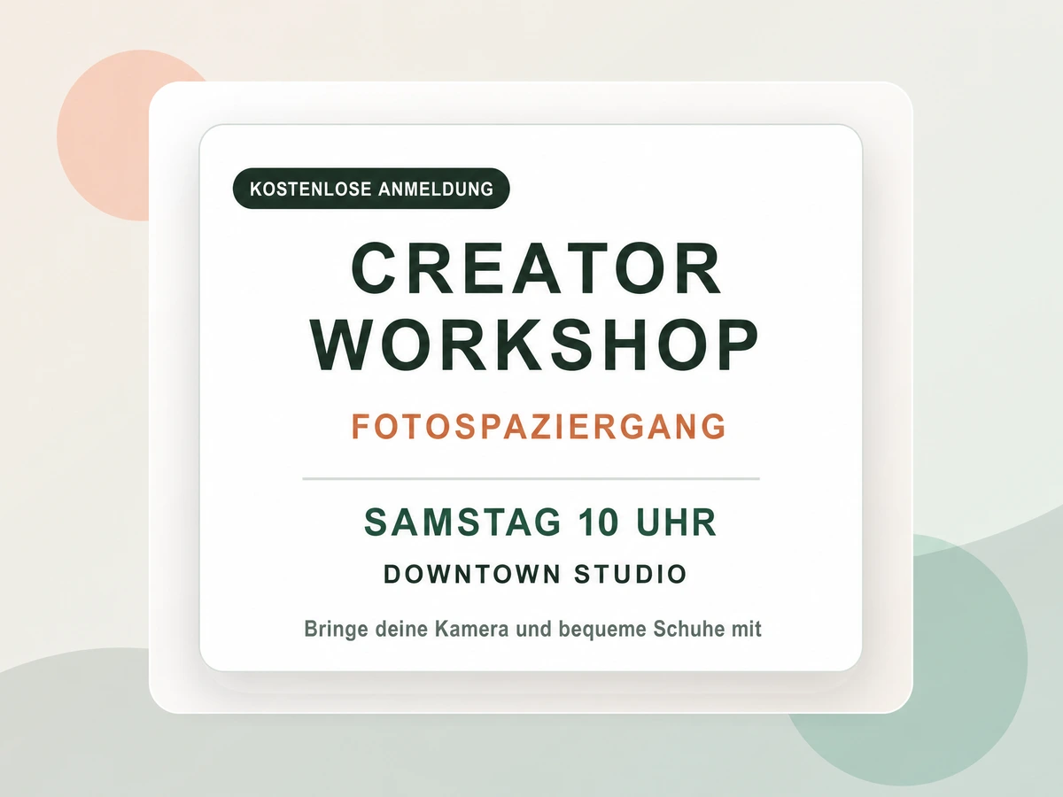Social-Media-Eventgrafik auf Spanisch mit erhaltener visueller Hierarchie