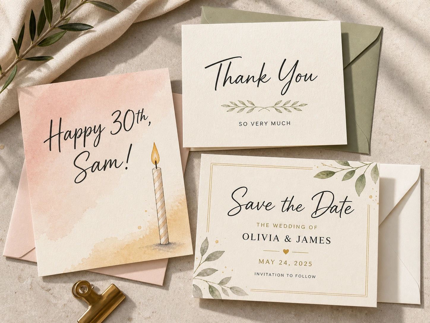Greeting cards and invitations