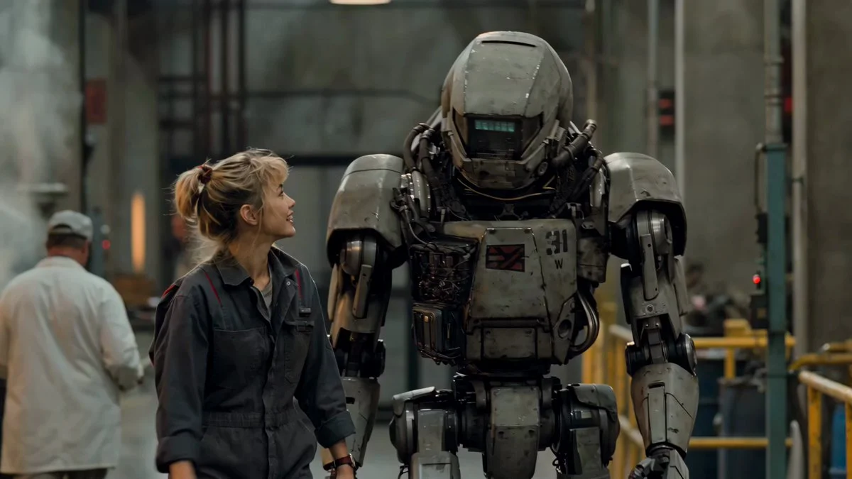 Seedance 2.0 video preview showing 1980s sci-fi robot walk