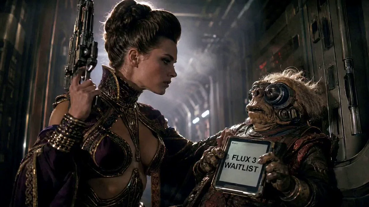 Seedance 2.0 video preview showing 1980s vintage sci-fi space empress scene