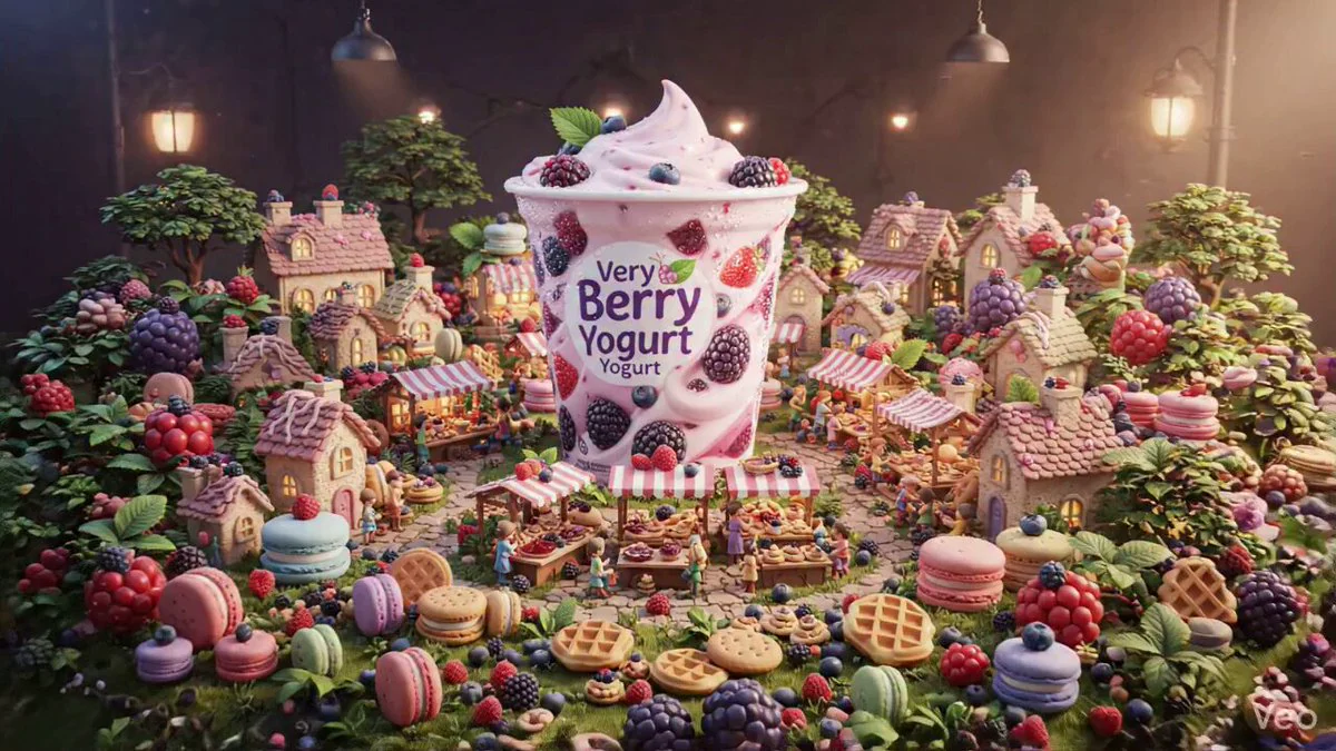 Seedance 2.0 video preview showing 3d miniature pastry village animation