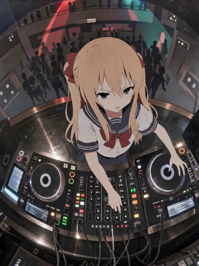 Seedance 2.0 video preview showing anime dj girl club performance