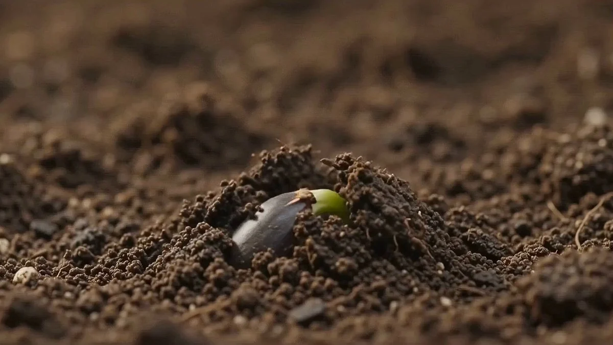 Pumpkin grows from seedling to glowing botanical form in a time-lapse scene