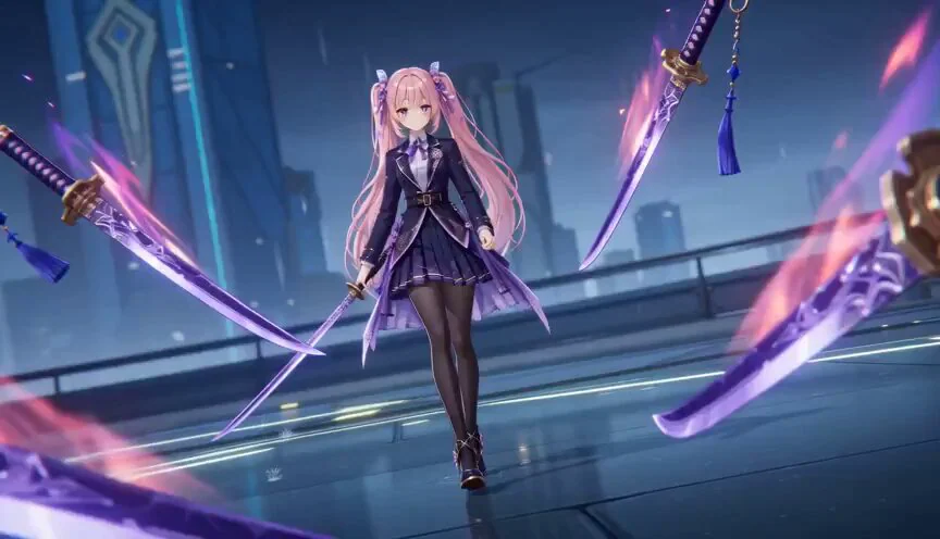Seedance 2.0 video preview showing cinematic anime magic sword battle