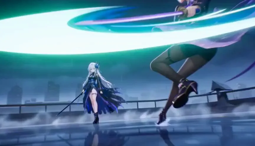 Seedance 2.0 video preview showing cinematic futuristic anime sword fight