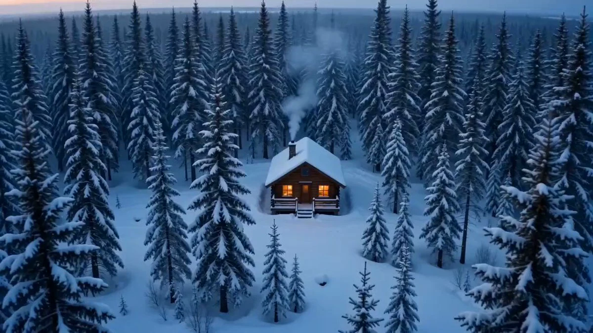 Seedance 2.0 video preview showing cinematic snowy cabin solitude