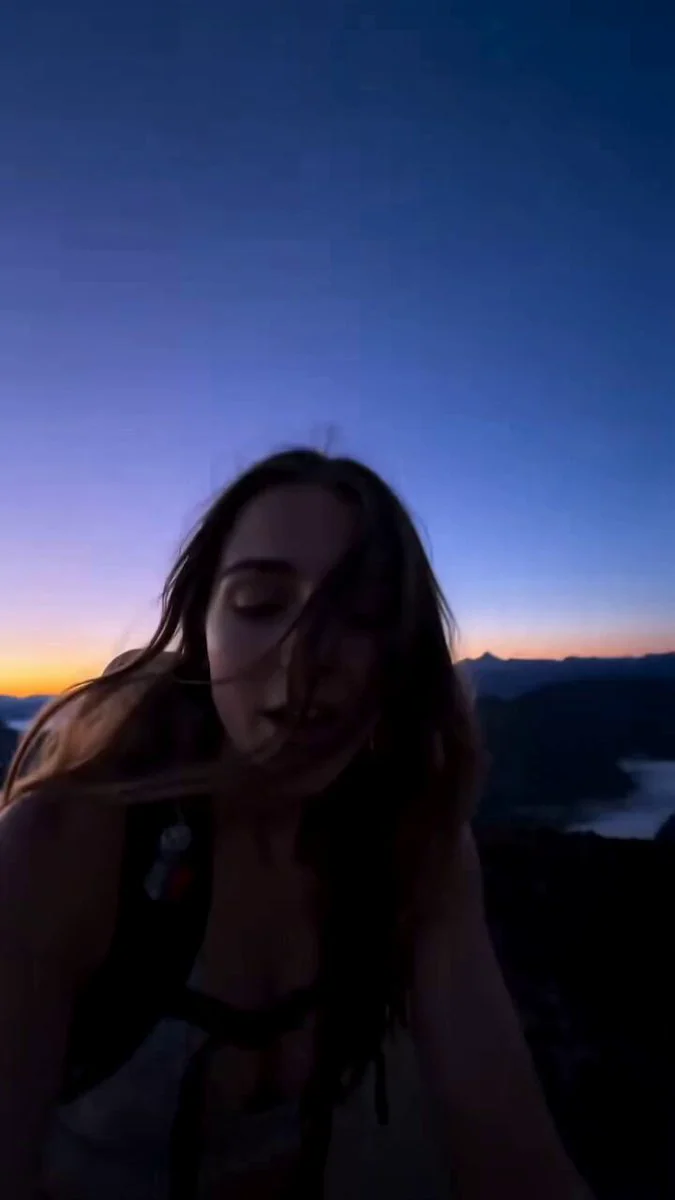 Seedance 2.0 video preview showing first-person mountain sunrise vlog