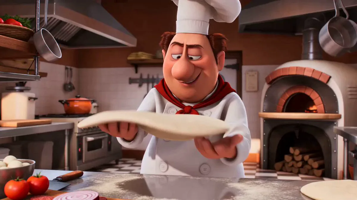 Seedance 2.0 video preview showing flying pizza dough animation