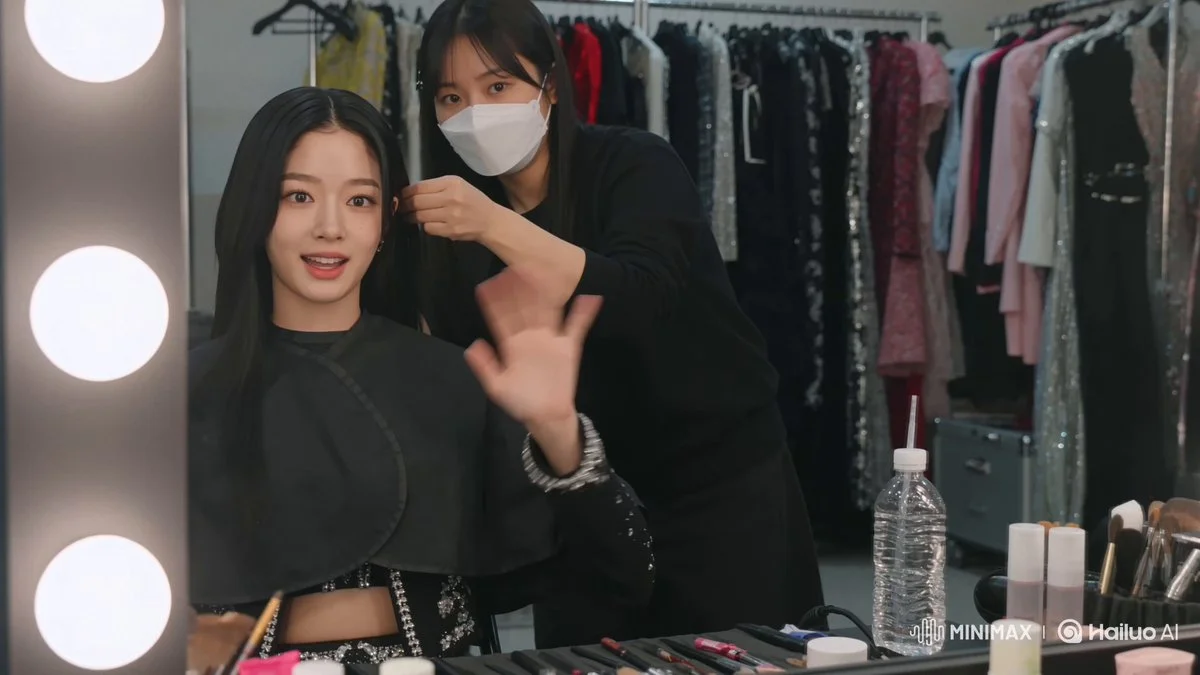 Seedance 2.0 video preview showing k-pop idol vanity mirror vlog