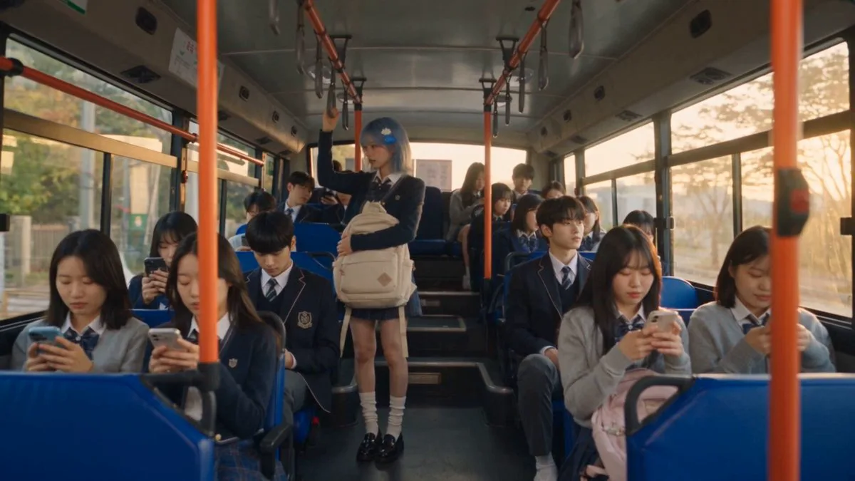 Seedance 2.0 video preview showing korean romantic comedy bus scene script