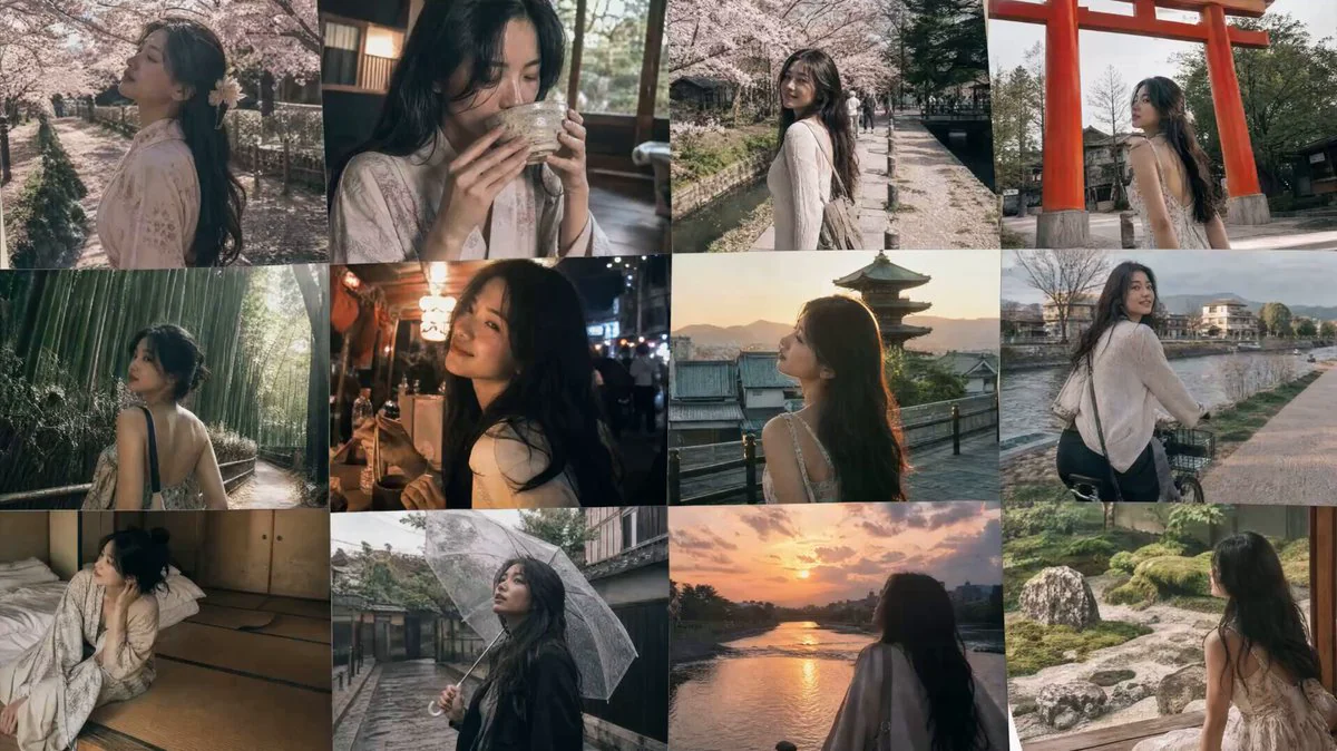 Seedance 2.0 video preview showing kyoto travel vlog animation