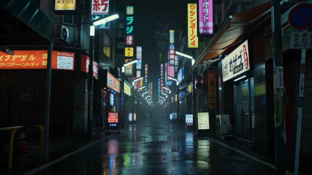 霓虹東京雨夜分鏡 Seedance 2.0 影片提示詞預覽