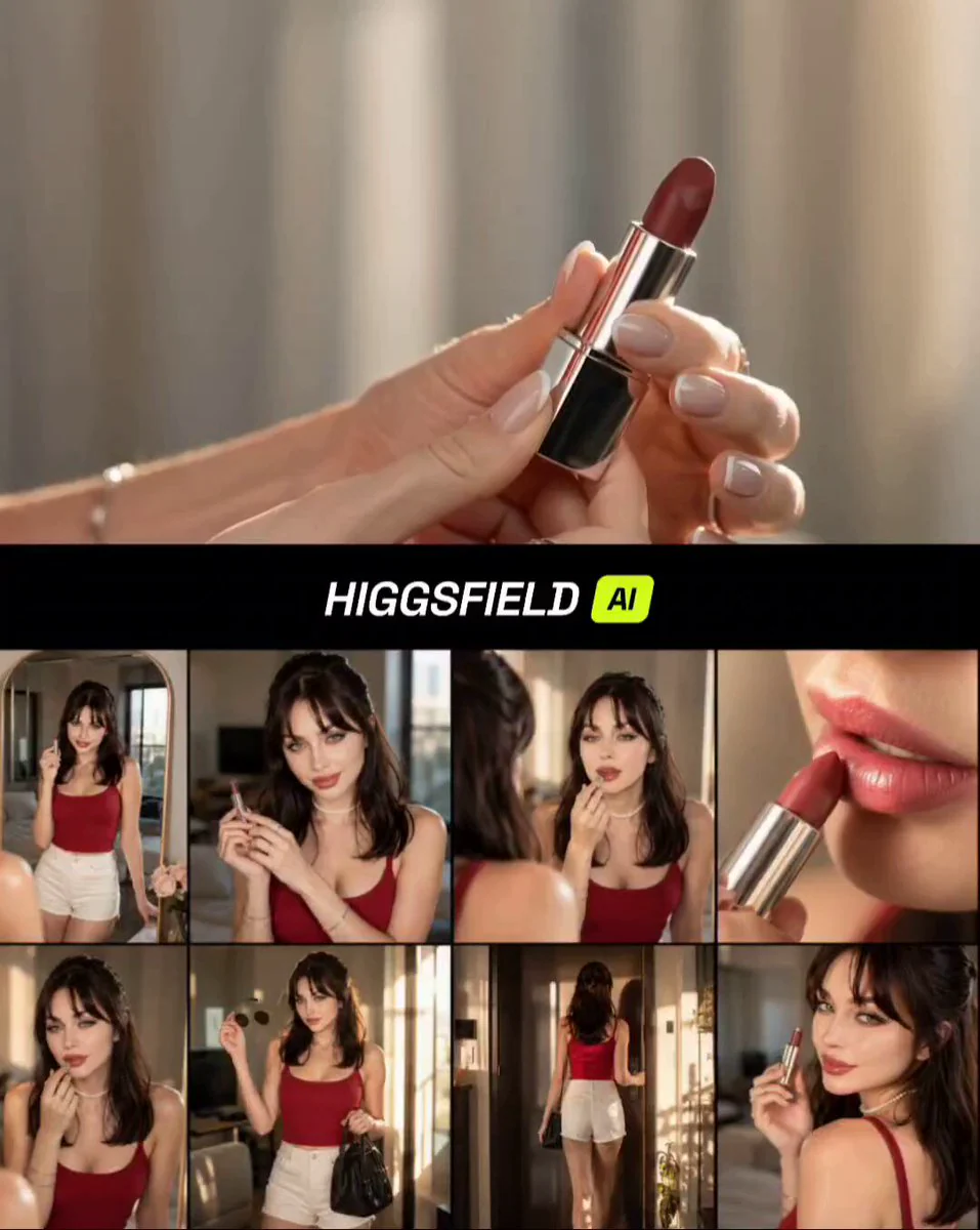 Seedance 2.0 video preview showing premium lifestyle lipstick commercial video