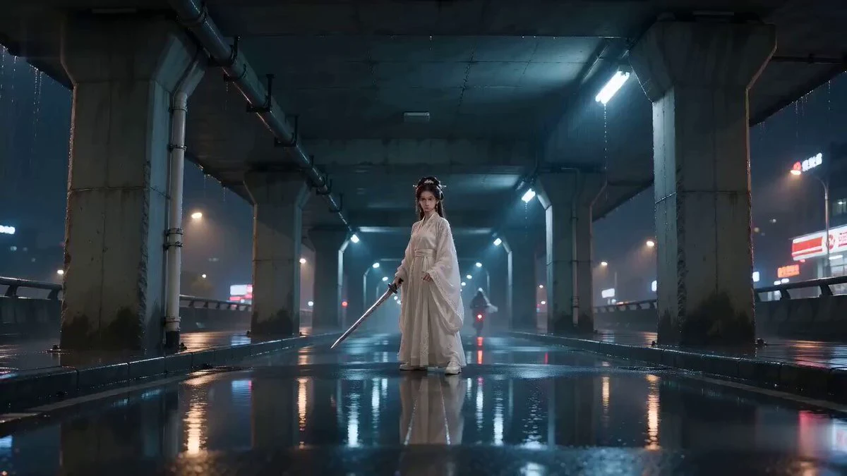 Seedance 2.0 video preview showing rainy night supernatural reverse comedy