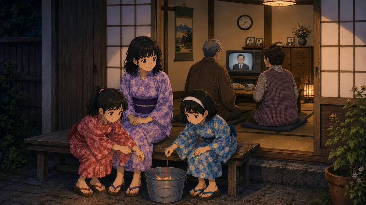 Seedance 2.0 video preview showing retro japanese family home scene