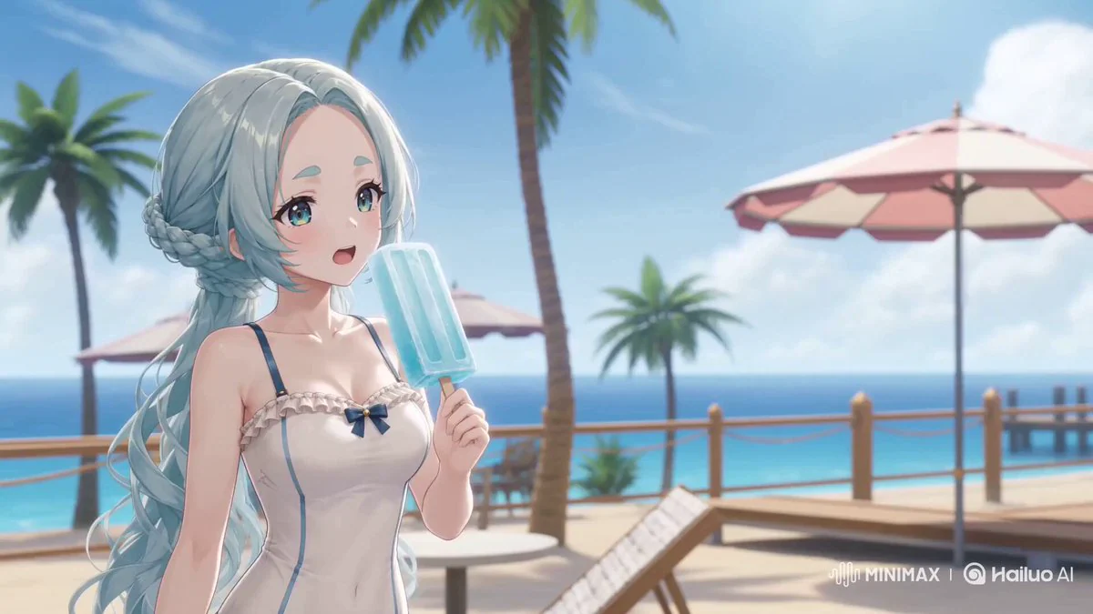 Seedance 2.0 video preview showing summer beach anime chase action