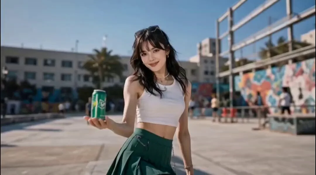 Seedance 2.0 video preview showing summer beverage commercial cinematic