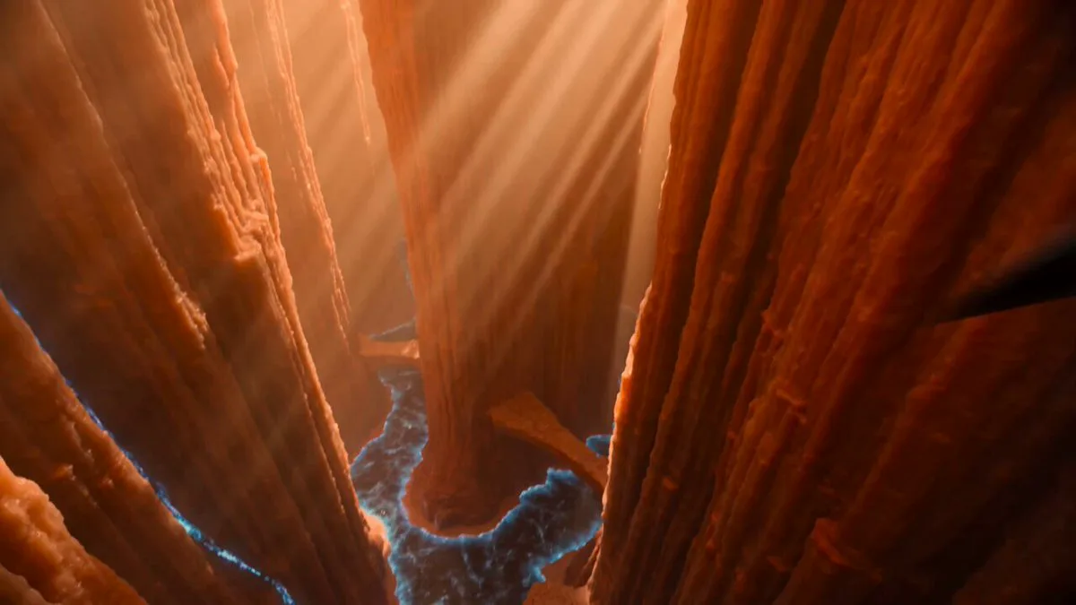 Seedance 2.0 video preview showing titan canyon interceptor chase