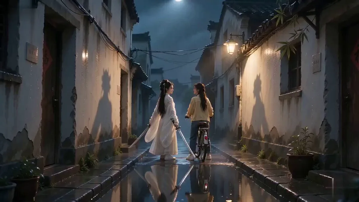 Seedance 2.0 video preview showing urban xianxia shadow play comedy