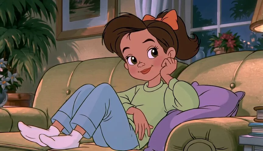 Seedance 2.0 video preview showing vintage disney family conversation