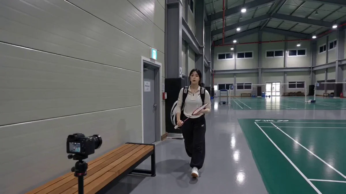 Seedance 2.0 video preview showing vintage dv camcorder badminton vlog