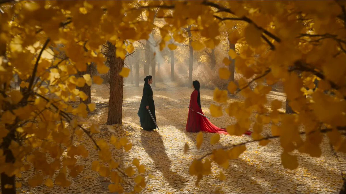 Seedance 2.0 video preview showing wuxia forest duel cinematic