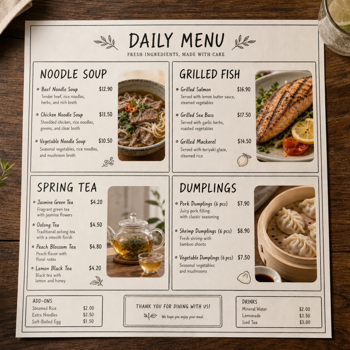 In-image menu text translation generated by Image 2 with Seedream 4.5