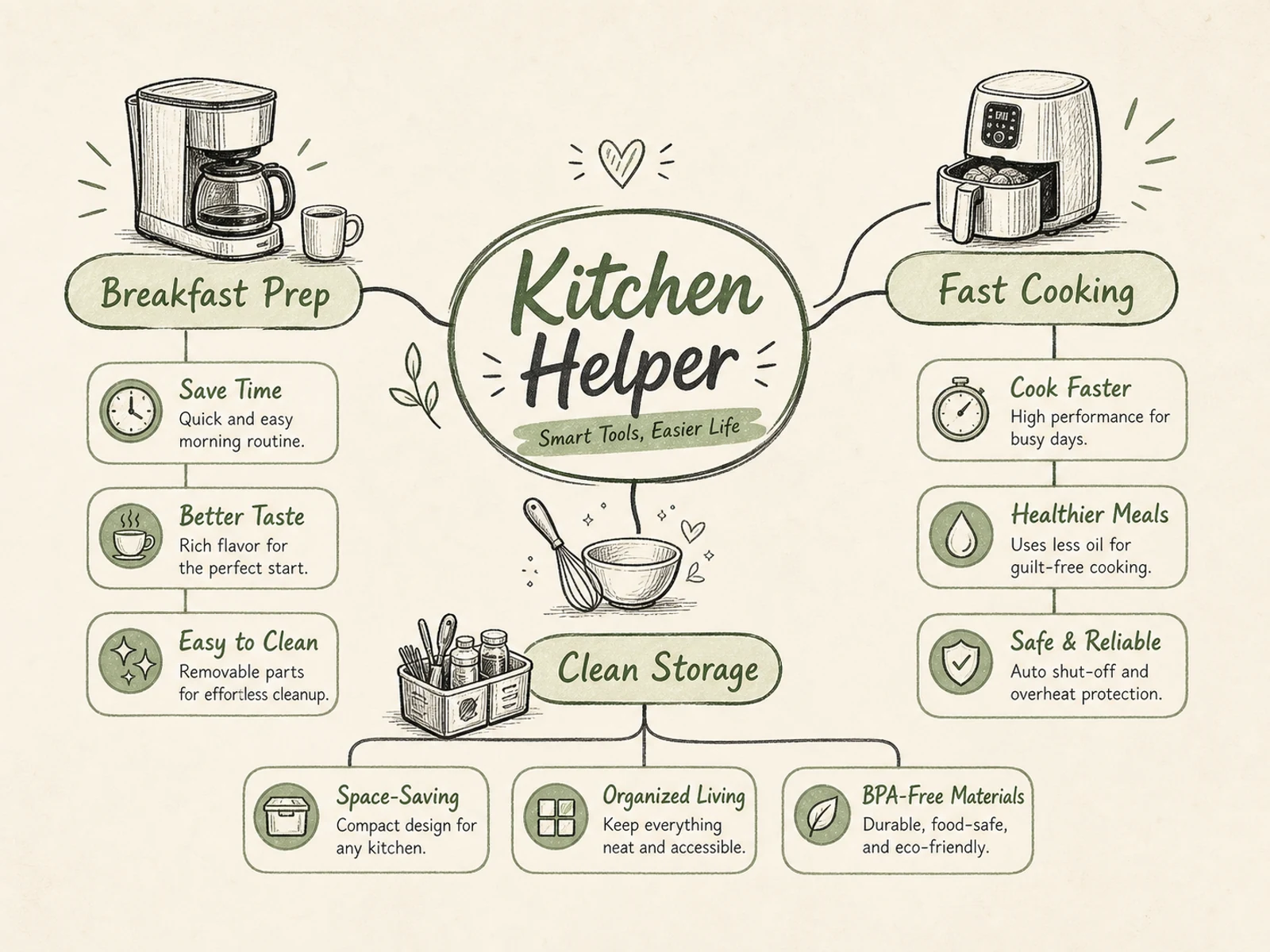 Kitchen Helper campaign mind map generated by Image 2 with Seedream 5.0 Lite