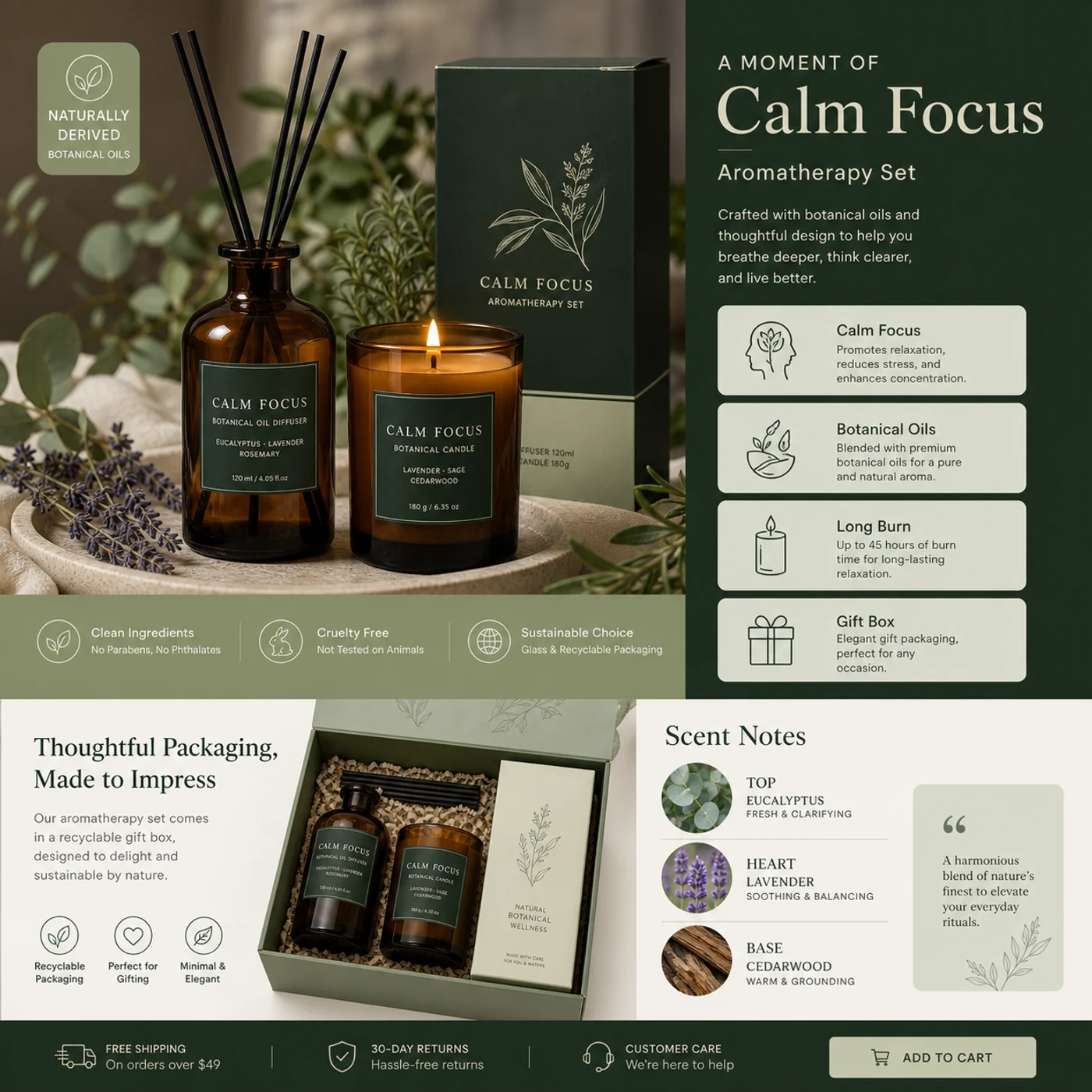 Aromatherapy product detail page generated by Image 2 with Seedream 5.0 Lite