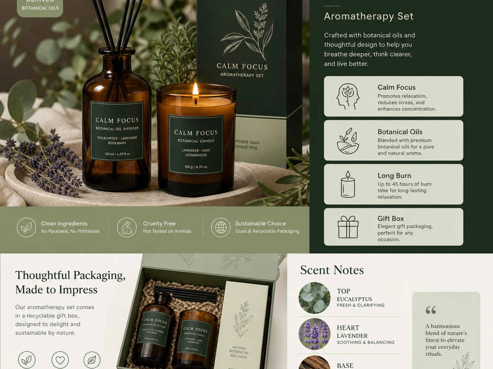 Aromatherapy product detail page generated by Image 2 with Seedream 5.0 Lite