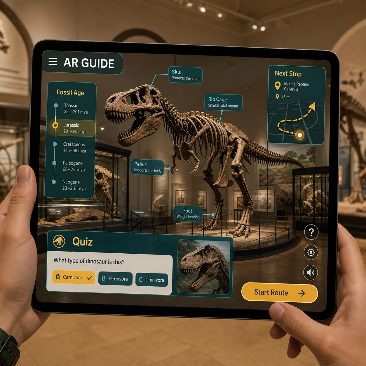 Mockup de guide musée