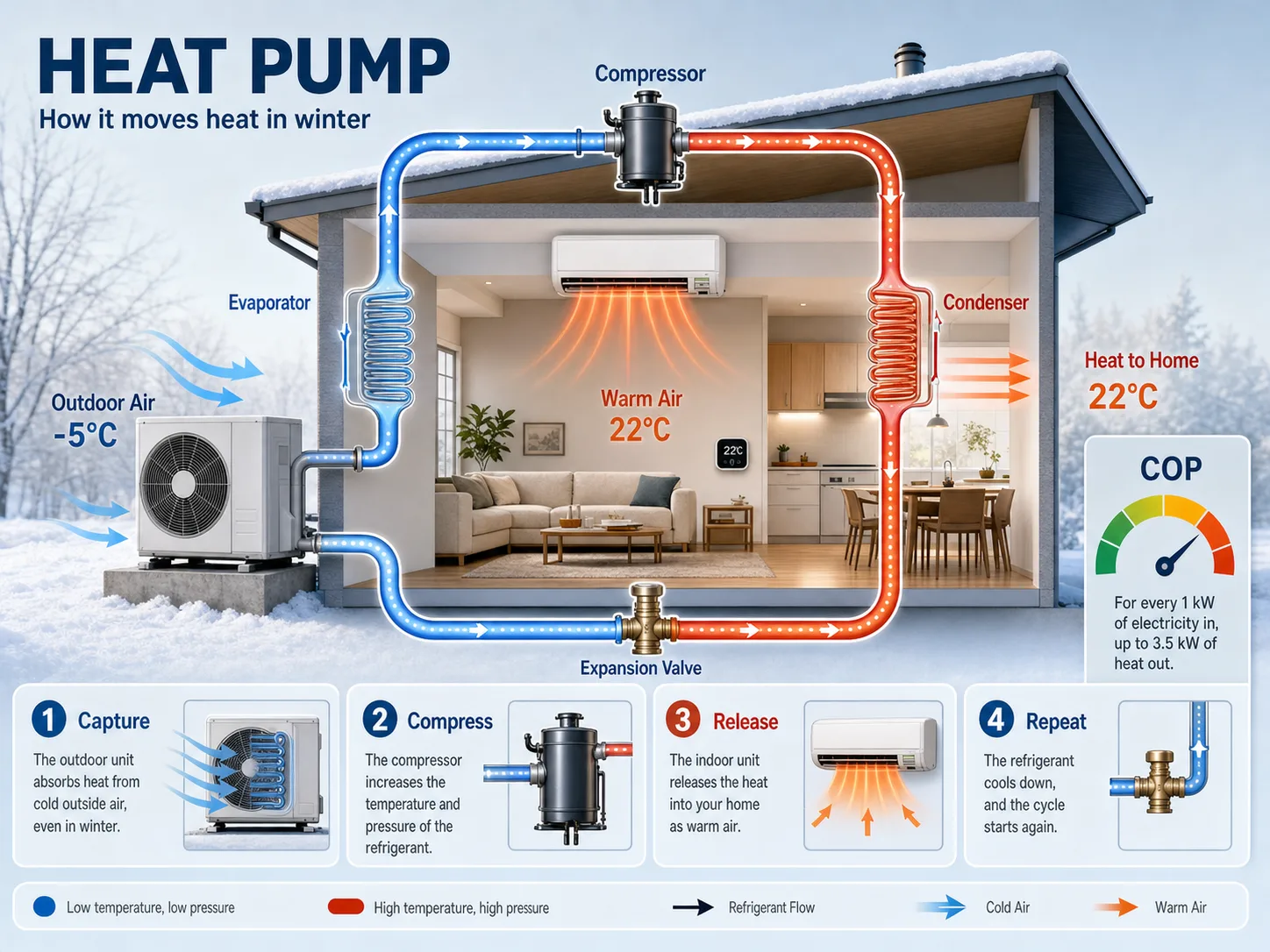 Coupe de pompe à chaleur